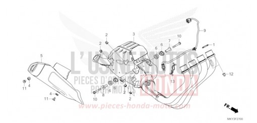SILENCIEUX D'ECHAPPEMENT CBR650RAN de 2022